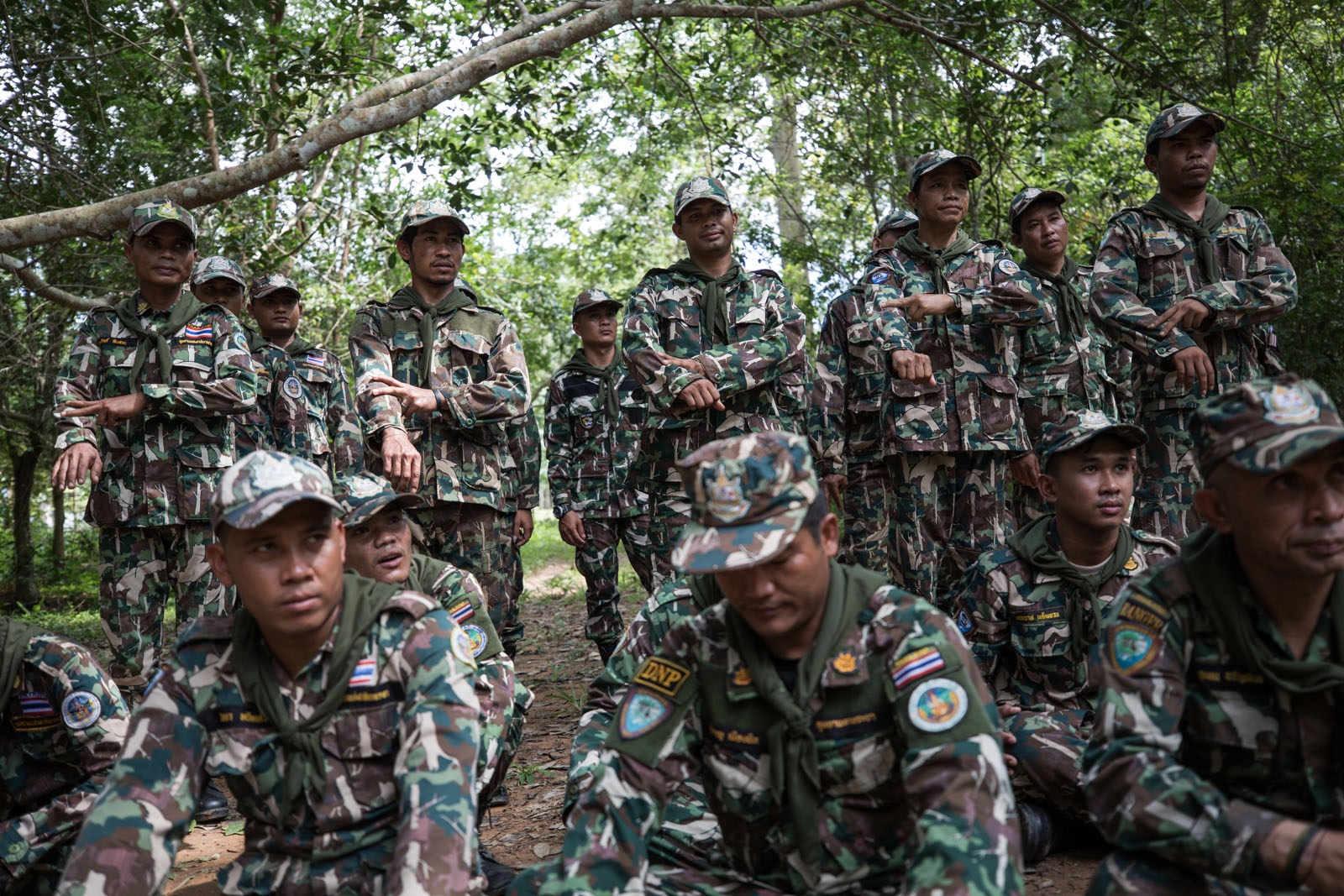 PROTECTING THAILANDS ROSEWOOD - New recruits and those on a refresher course take part in...