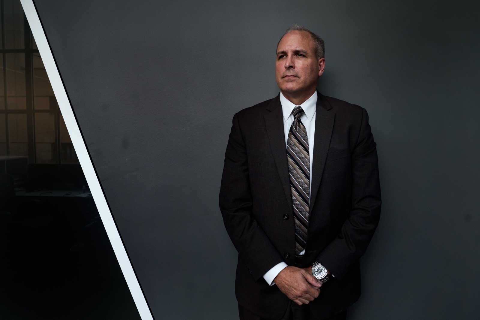  Mark Morgan, the Acting Chief ...ection, stands for a portrait. 
