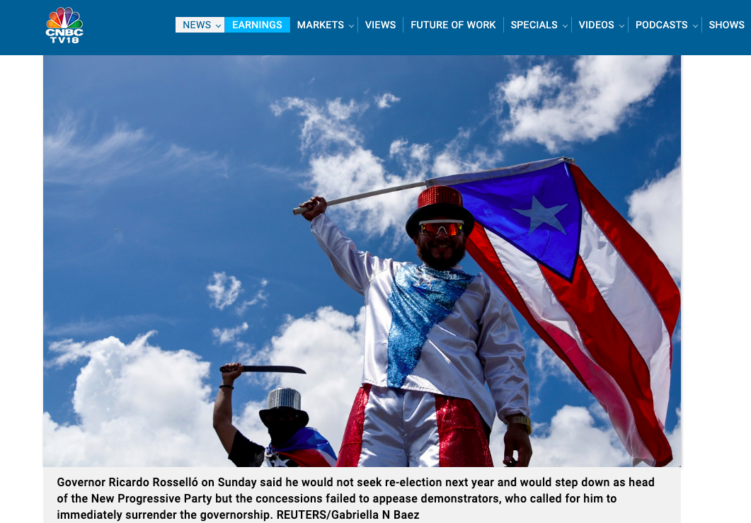 Reuters Puerto Rico coverage on CNBCTV