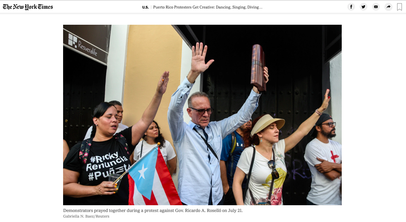 Reuters Puerto Rico coverage on The New York Times