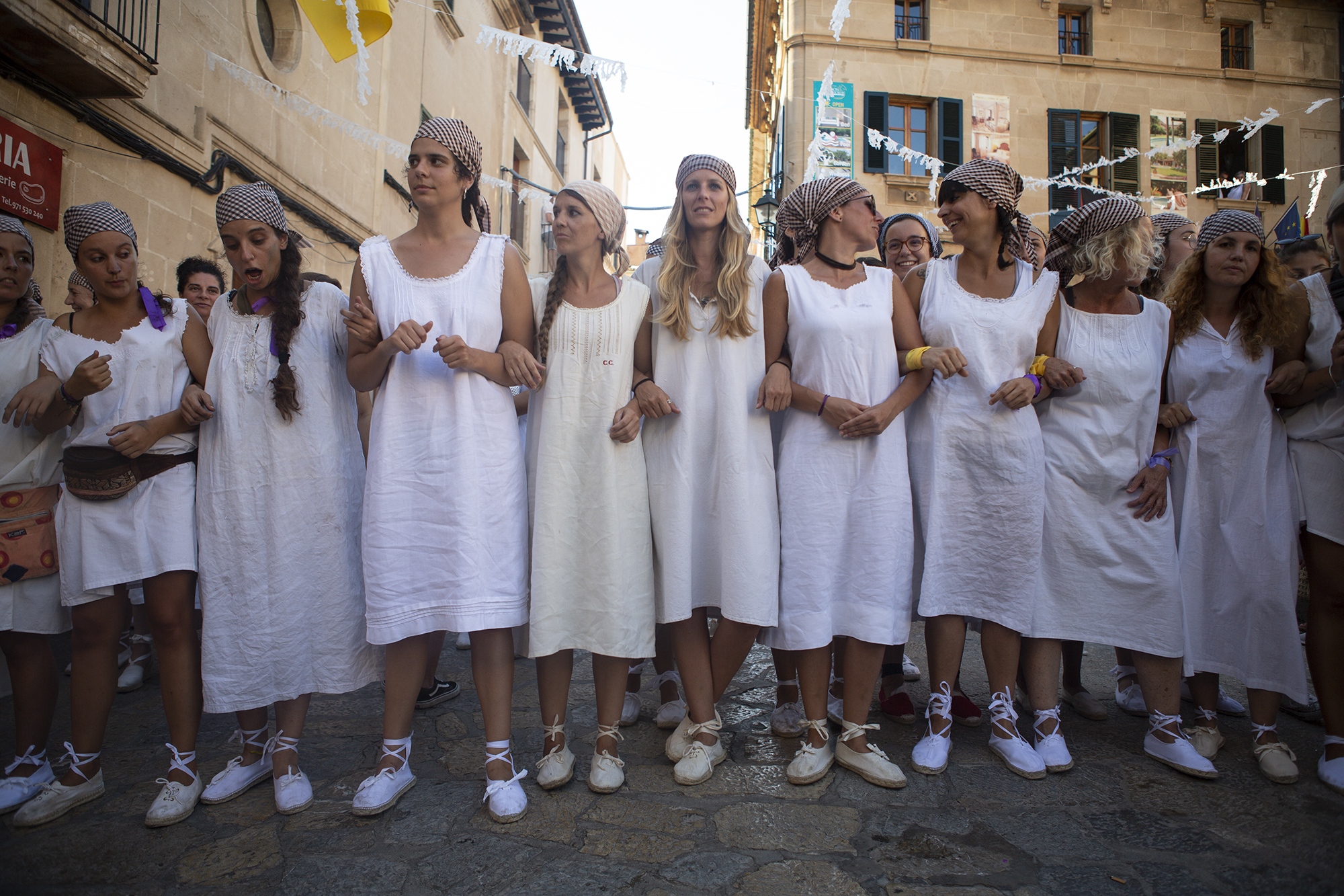 Women battalion. &nbsp;Pollen&ccedil;a, Mallorca, August 2 2019.
