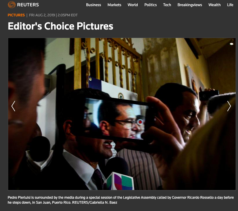 Reuters Homepage: Puerto Rico celebrates Ricardo Rosselló's Official Resignation