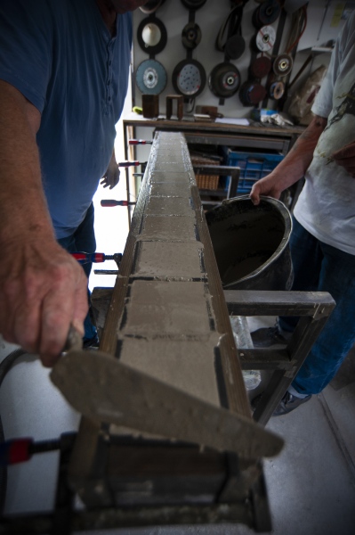 The Making of a Stolperstein -  Sculptor Michael Friedrichs-Friedlaender at work making...