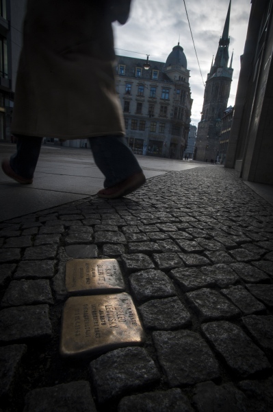 Image from The Making of a Stolperstein -  Walking past Stolpersteine in Halle (Saale)...