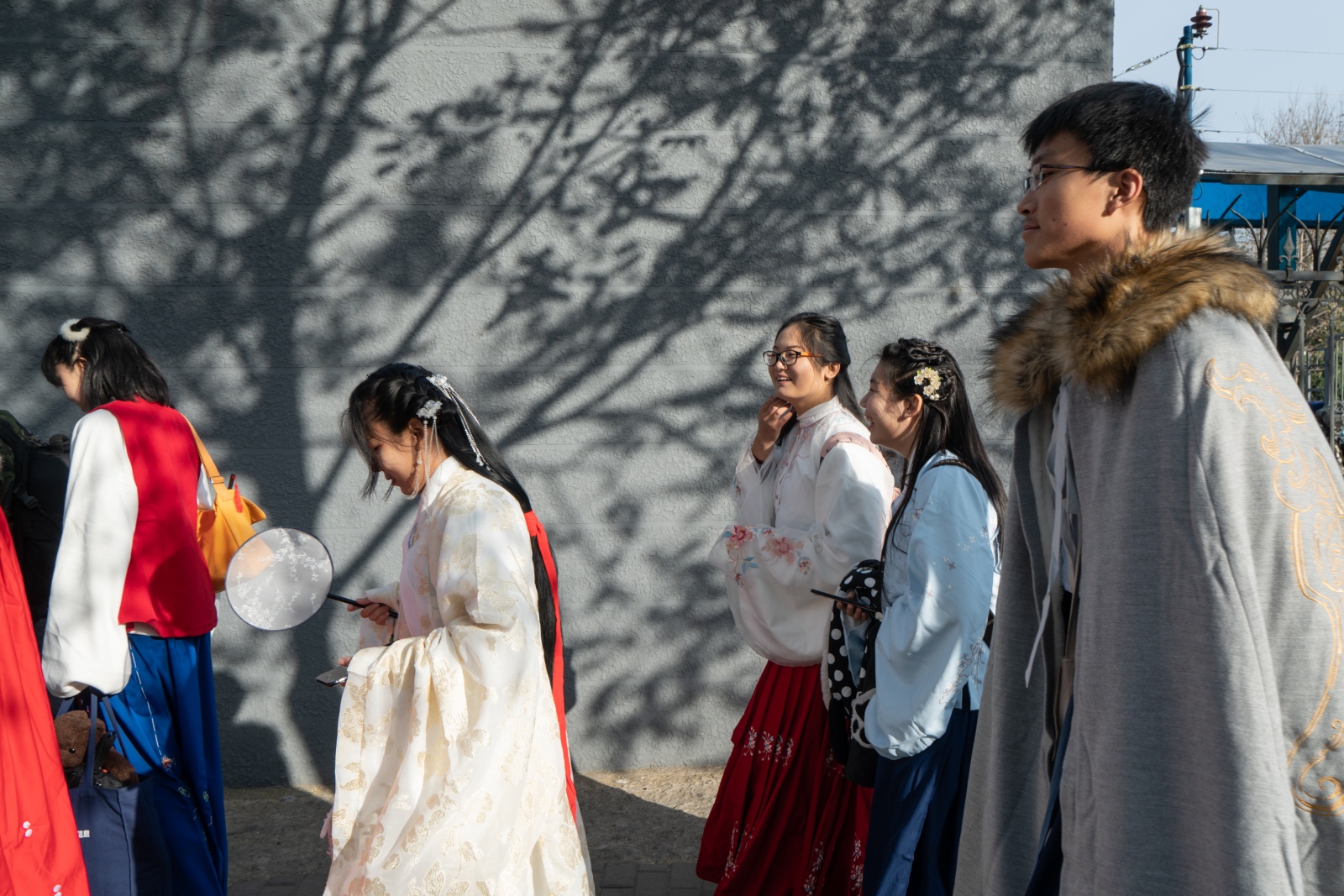  A group of Hanfu devotees walk...tional clothes, November 2018. 