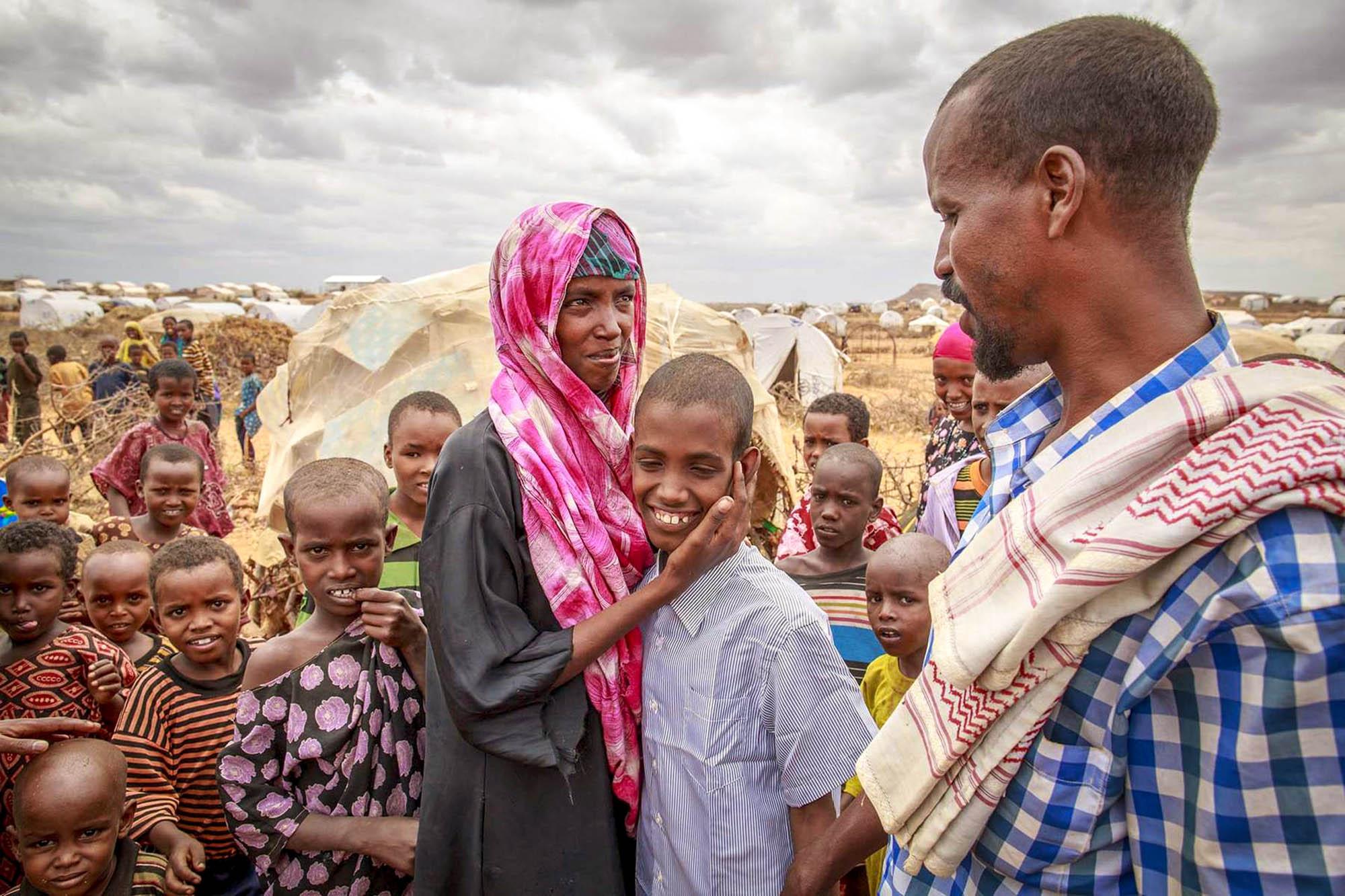  Issak is being united with his aunt and uncle at Kobe Refugee Camp in Somali region of Ethiopia on June 14 2012. He left his family in the Bay...
