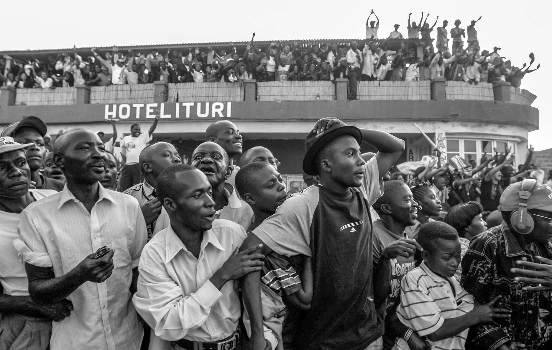 Congo -   Supporters of Joseph Kabila, presidential candidate,...