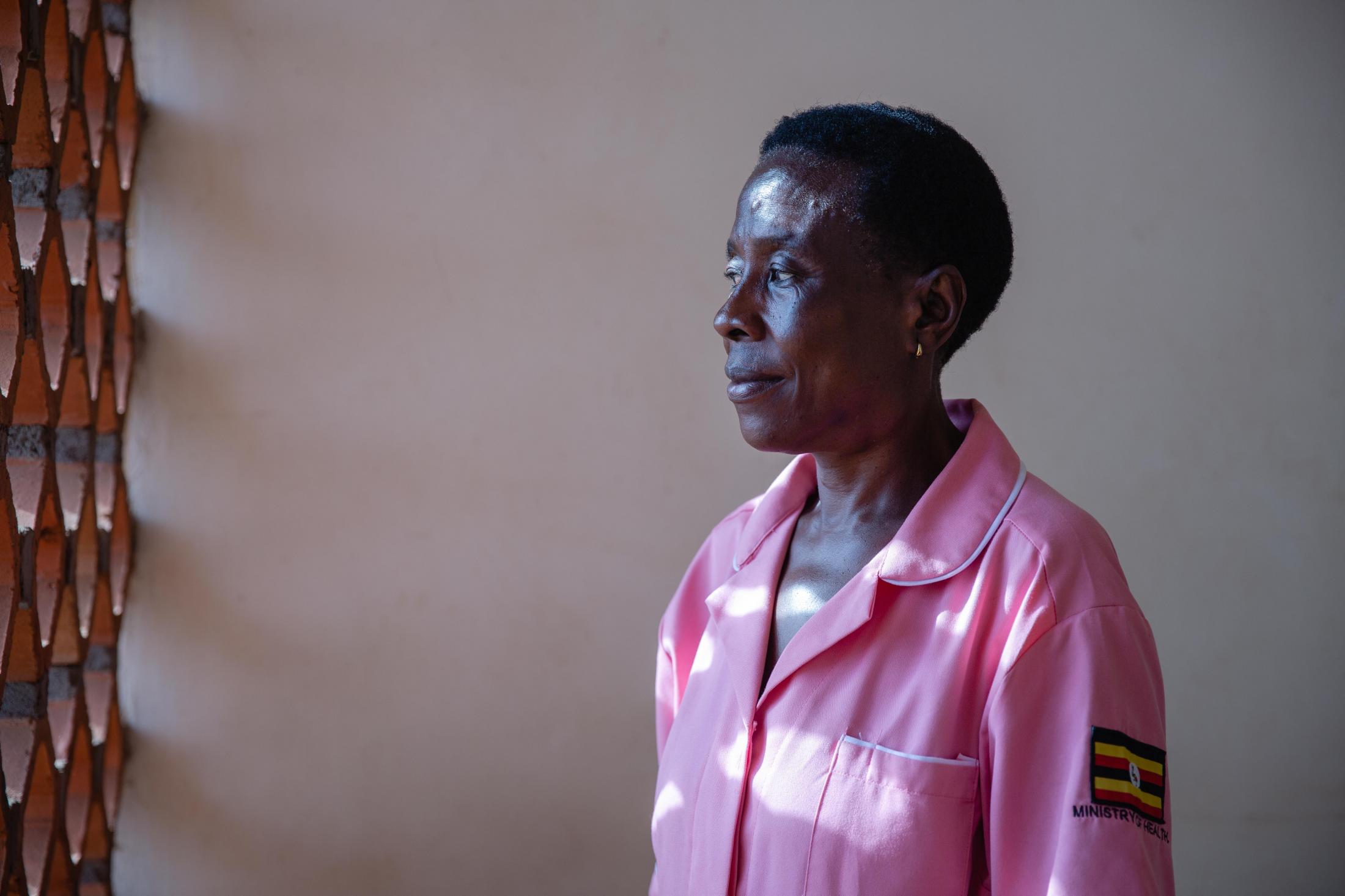 Commissioned Works - A portrait of Nurse Margaret Kasolo, 57, at Kawala Health...