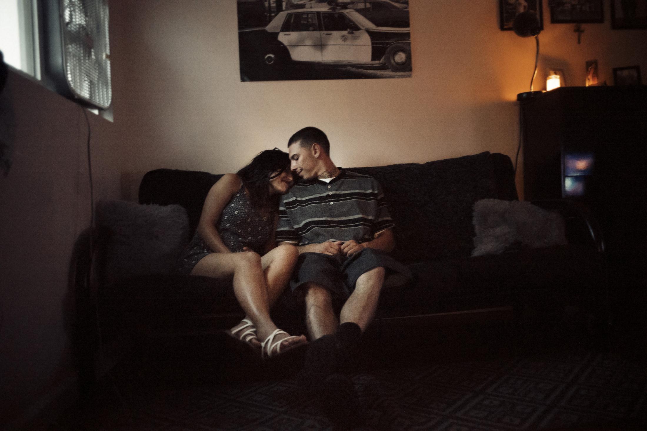 Homecoming - Marcus Tapia, with his girlfriend Isabel at their shared...