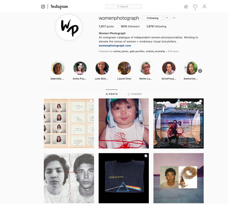 Women Photograph Instagram take over!