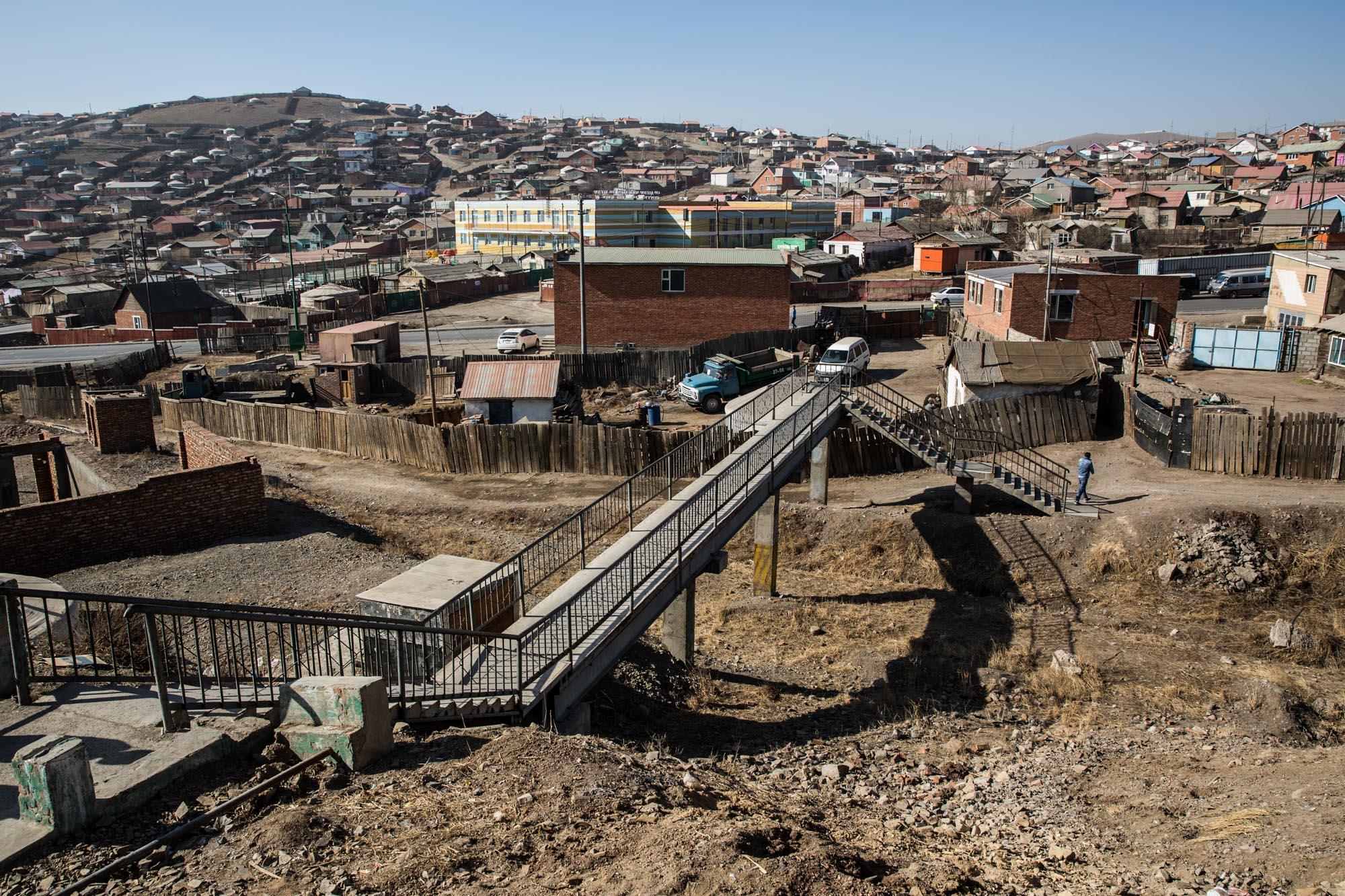NGO - An overview of the Ger District in Ulaanbaatar, Mongolia,...