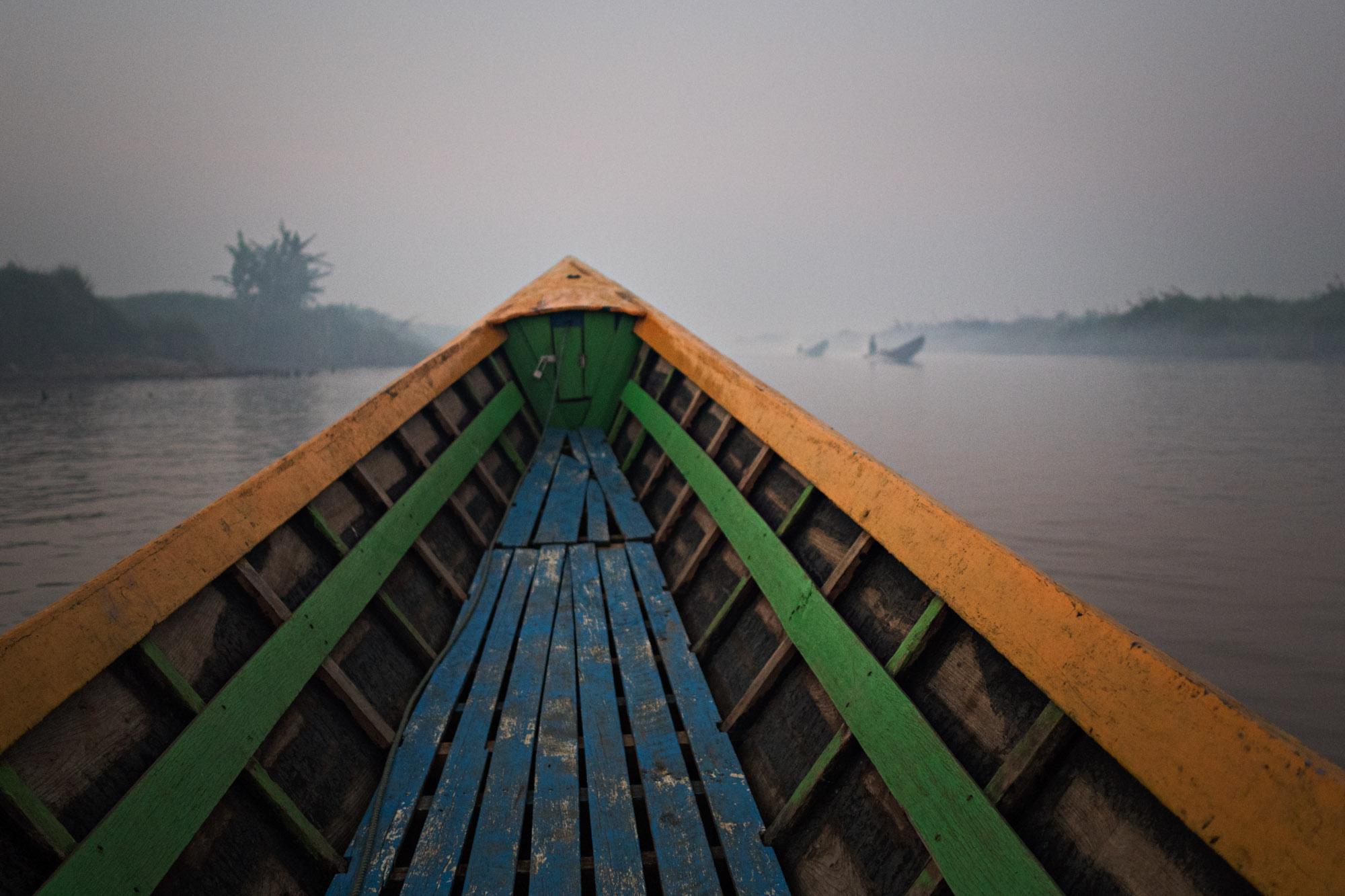 Travel - An early-morning view from a long tail boat heading out...