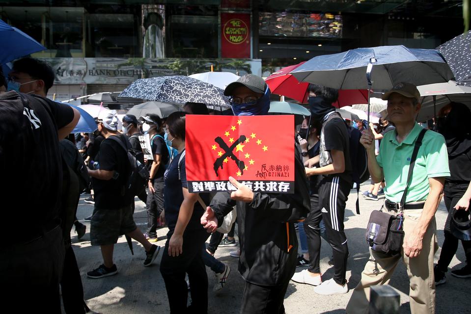 Protests in Hong Kong during National Day of the People's Republic of China - 