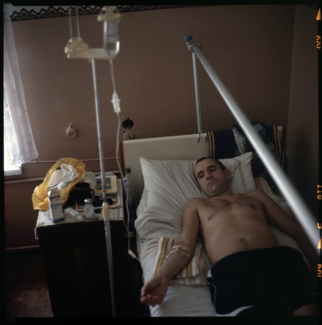 Ruslan Zajac in the hospital af...nd floor of the police station.