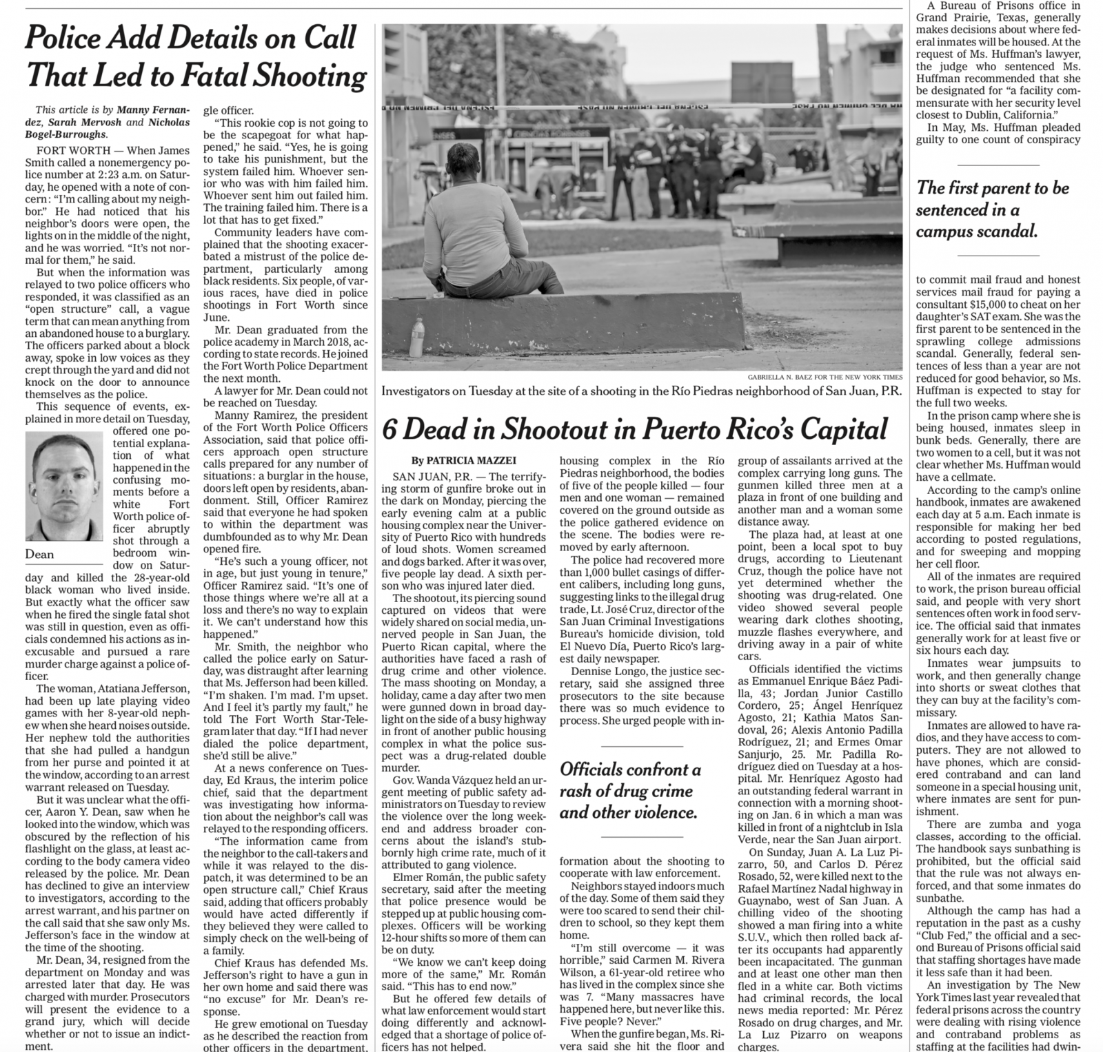 Latest NYT Assignment: "6 Killed in Shootout as Violence Rattles Puerto Rican Capital"