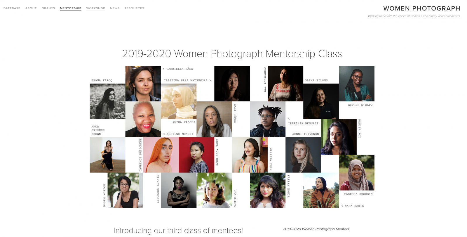 Excited to join the Women Photograph Mentorship Class 2019-2020! 