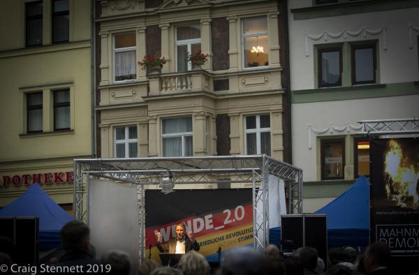 Image from Regional Elections, Thuringia, Germany - Björn Höcke of the AfD addresses supporters at...