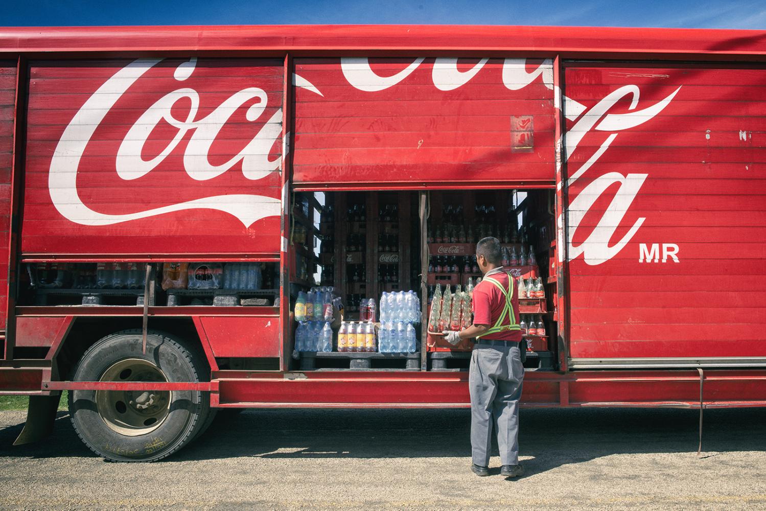 Widespread delivery of CocaCola in the rural areas of Chiapas.