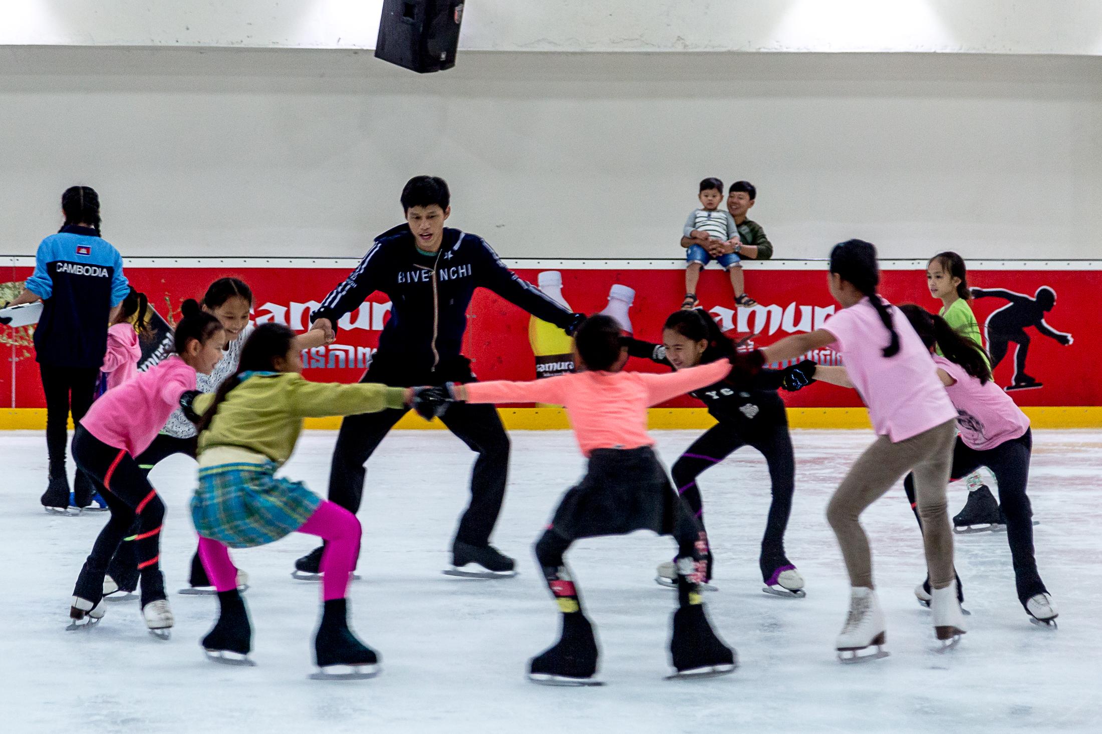 From Rice Fields to Ice Rink: Cambodia - PHNOM PENH, CAMBODIA – AUGUST 07: 27-year-old Sen...