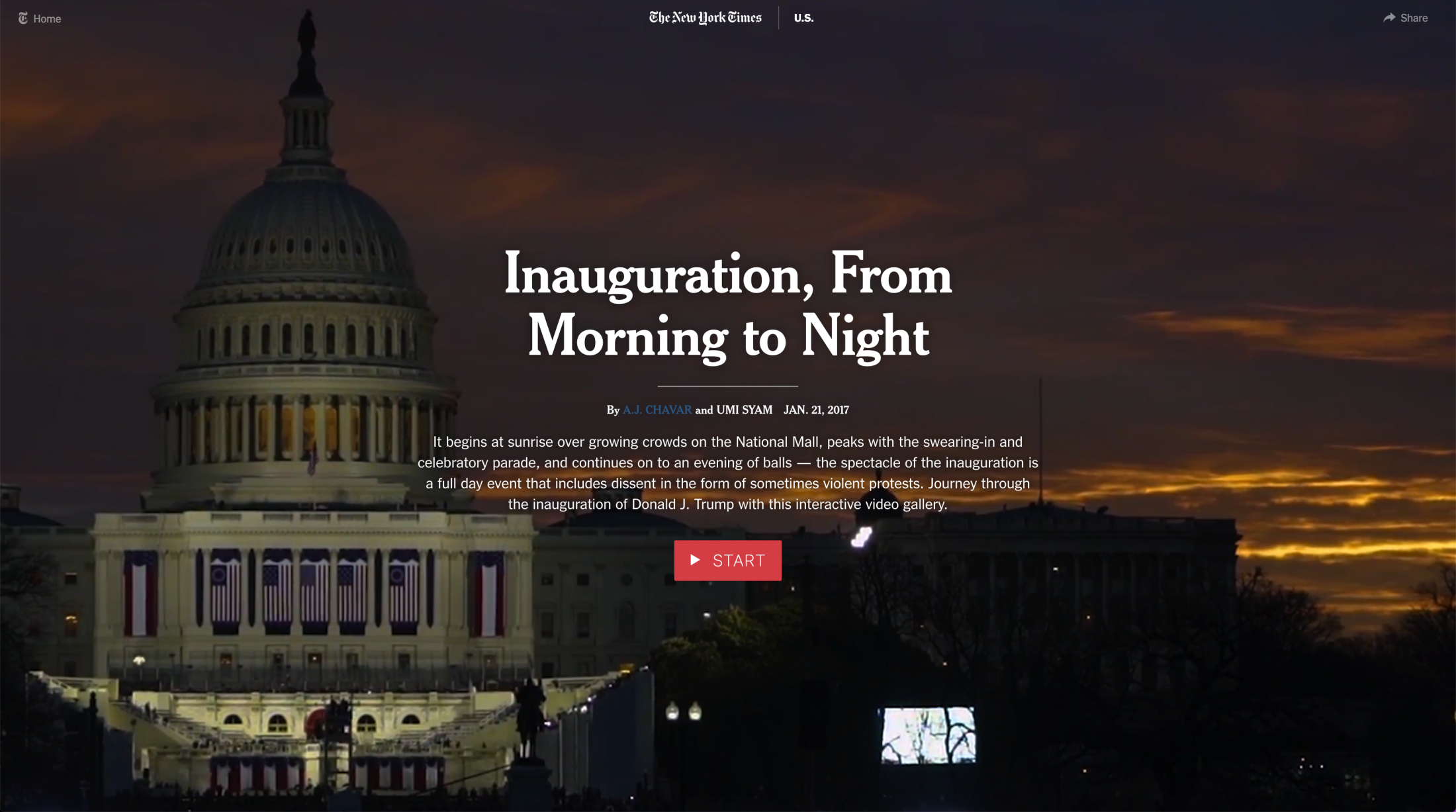 Inauguration, From Morning to Night - 