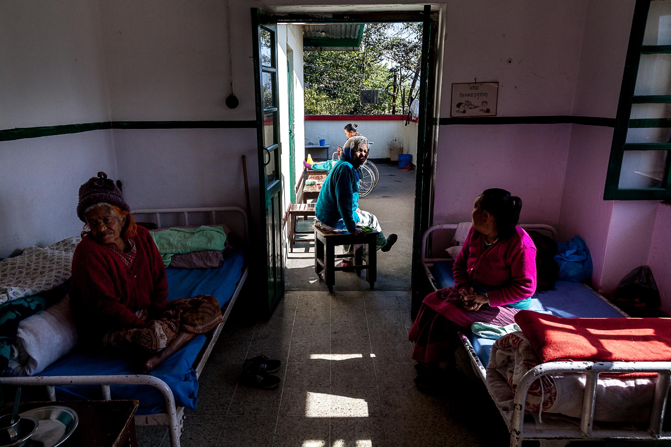 The Forgotten - LELE, NEPAL - JANUARY 24: A group of women affected by...