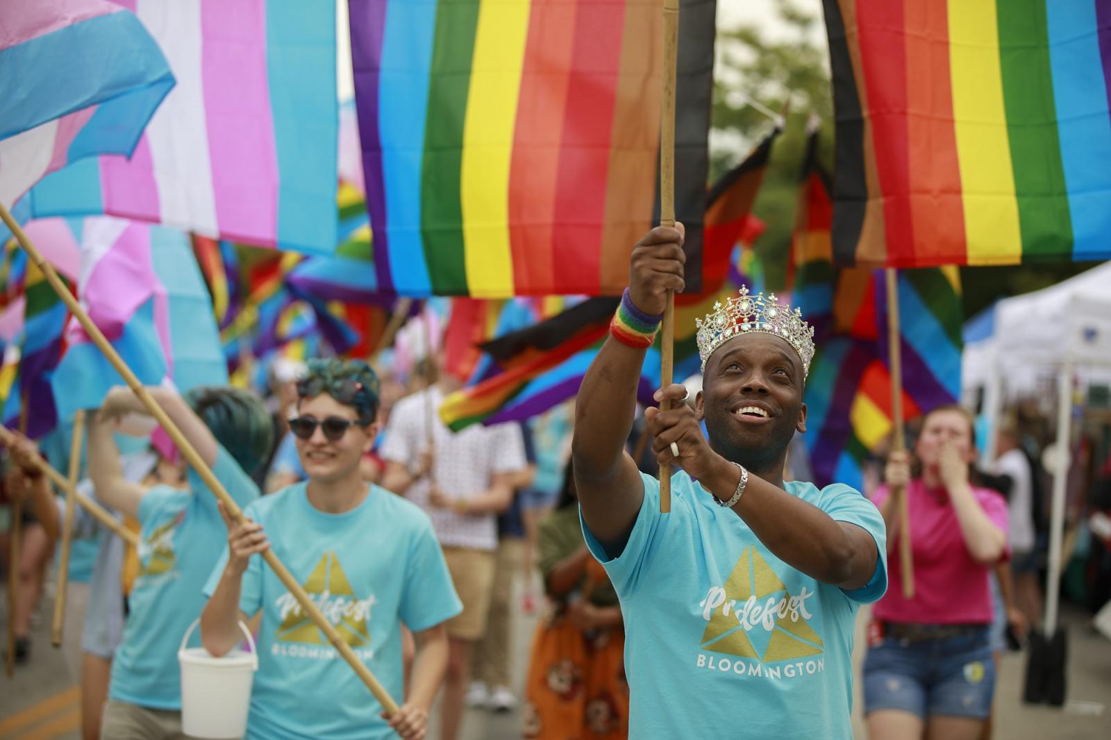 The 2019 Pridefest march begins...eremy Hogan/The Bloomingtonian)