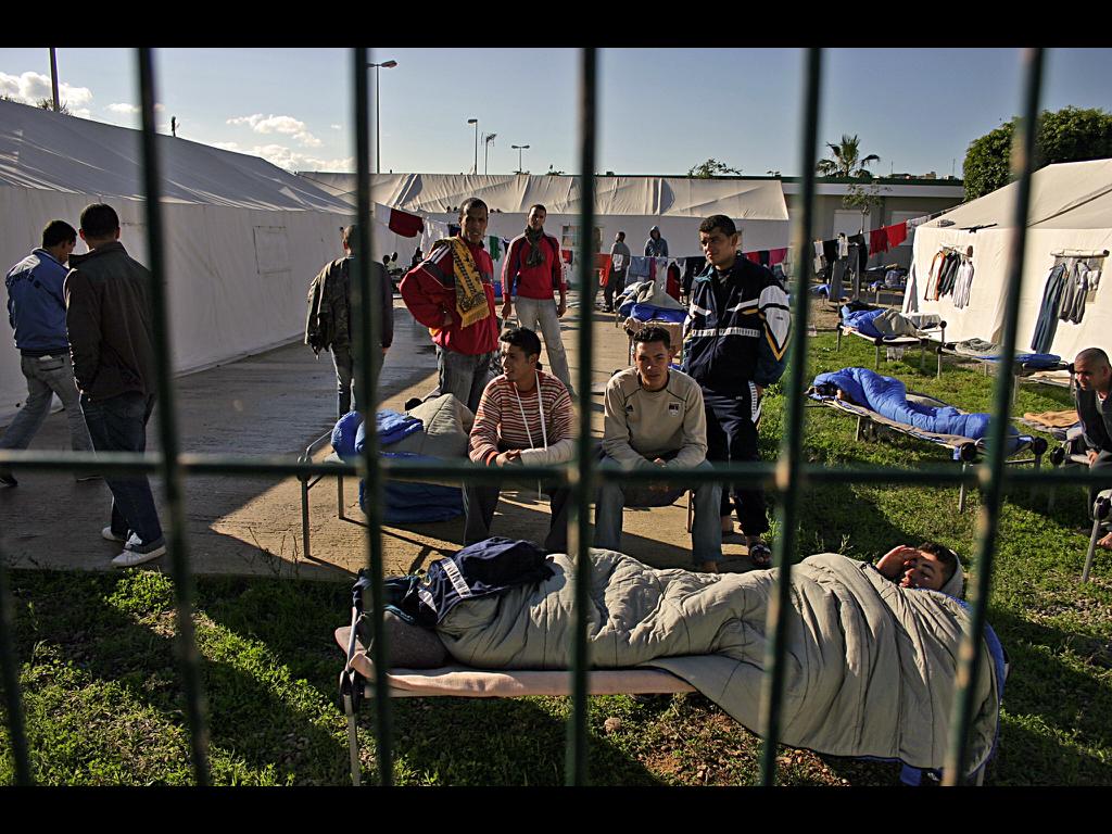 Melilla, Spain Algerian migrant...nts Temporary Holding Centre). 
