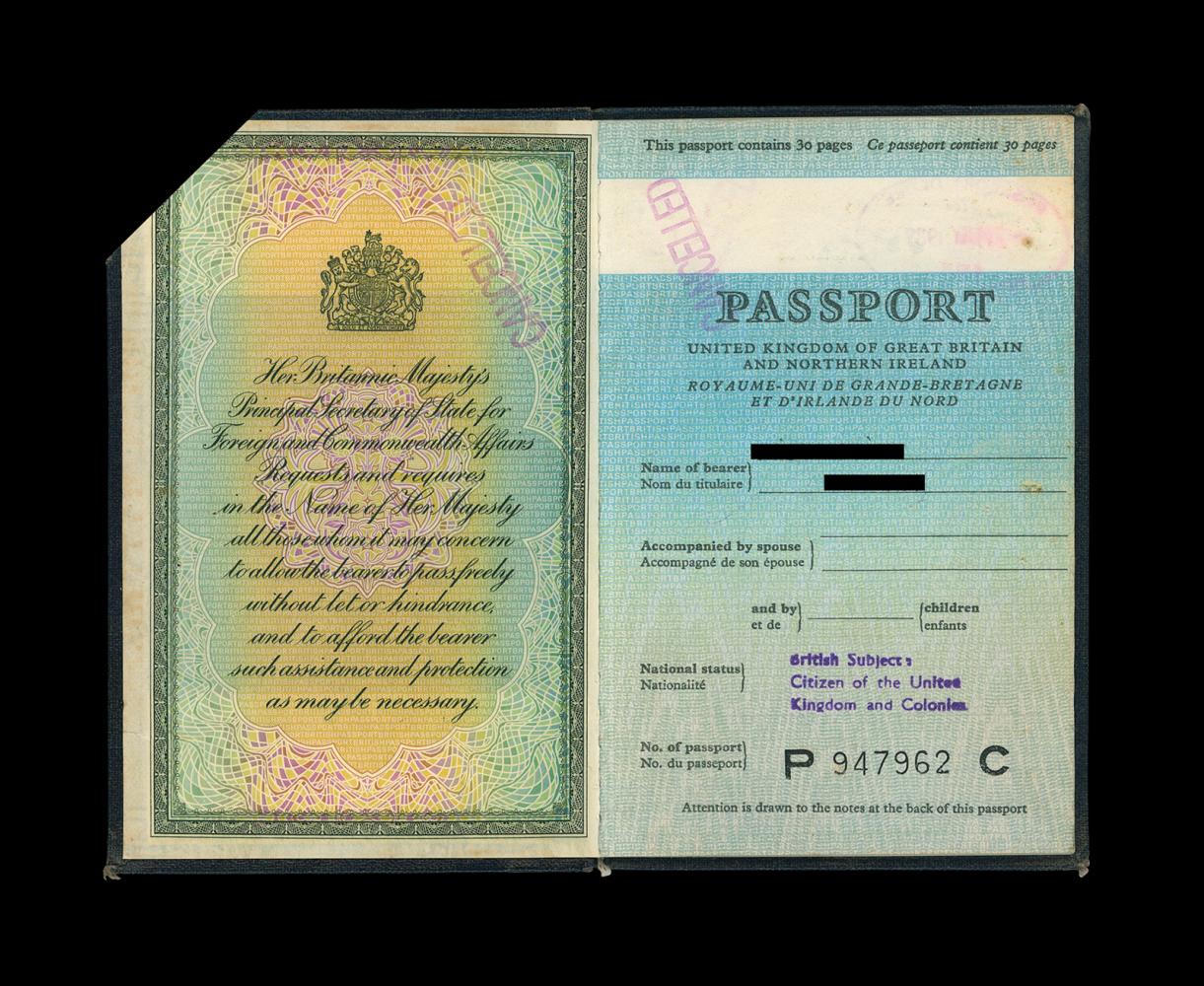 An old British passport. After ...he United Kingdom and Colonies.