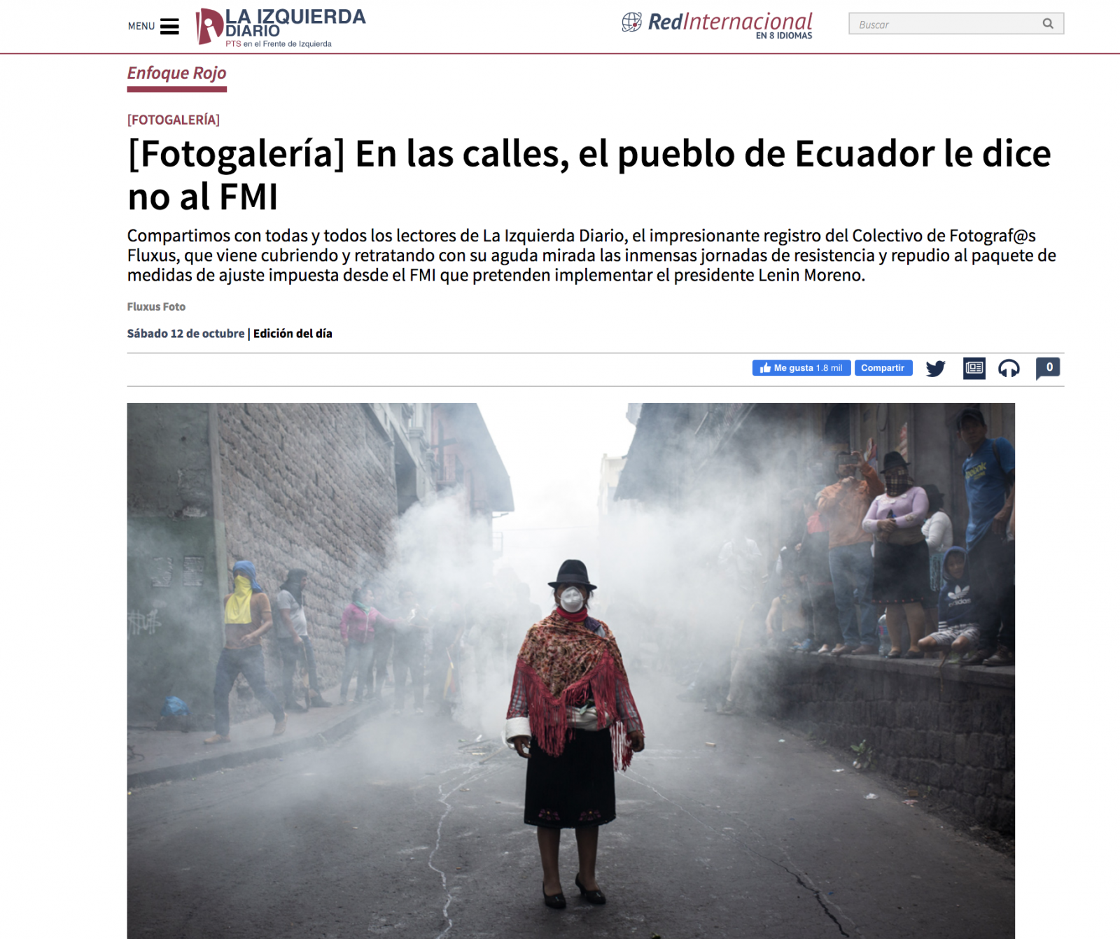 Thumbnail of En las calles, el pueblo de Ecuador le dice no al FMI