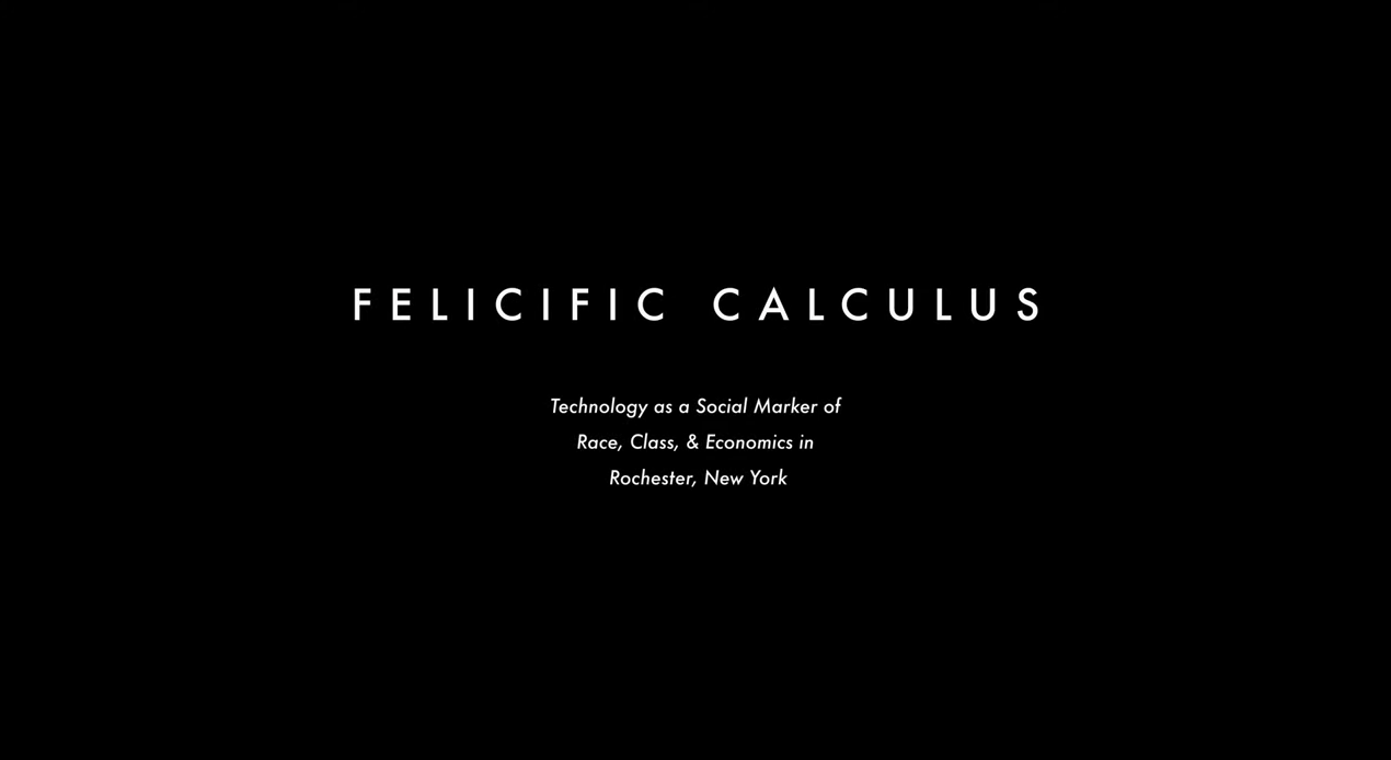 Teaser for documentary on my series "Felicific Calculus: Technology as a Social Marker of Race, Class, & Economics in Rochester, NY"