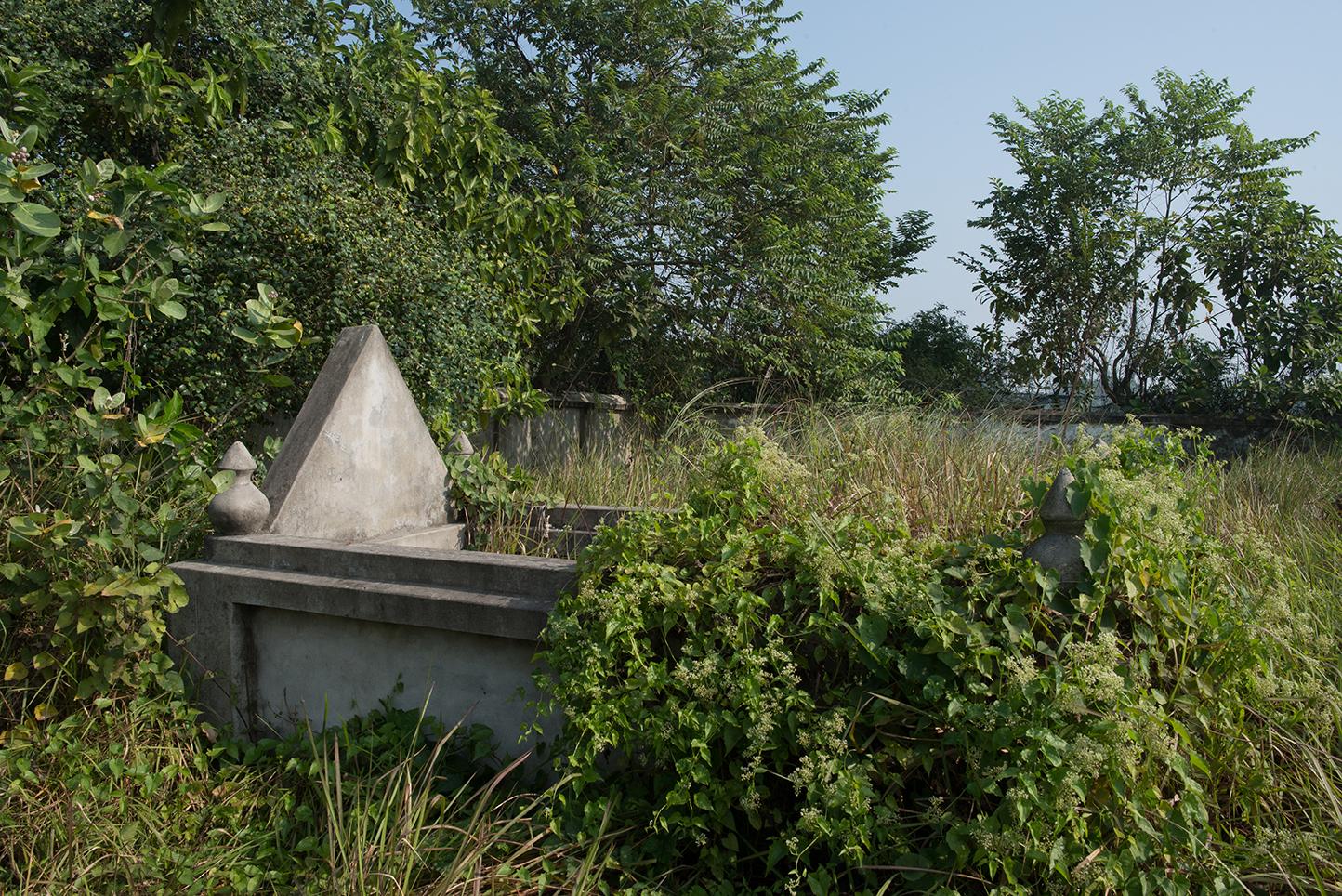 The only headstone in the graveyard for the prostitutes of Daulatadia Brothel in Daulatadia,...