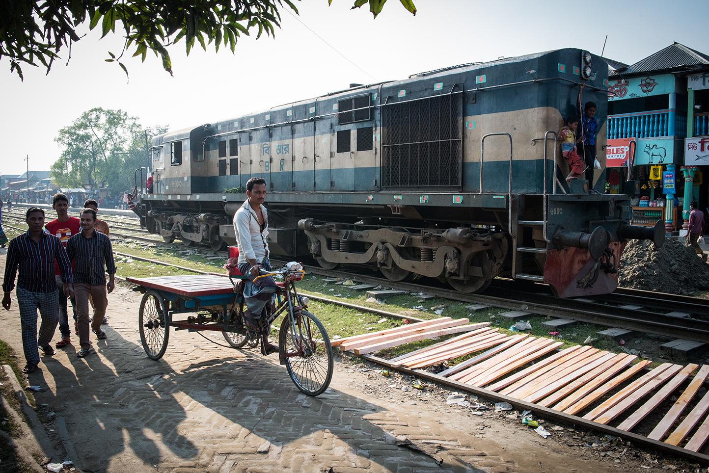 Daulatadia Brothel in Daulatadia, Rajbari, Bangladesh is located next to train tracks. Often male...