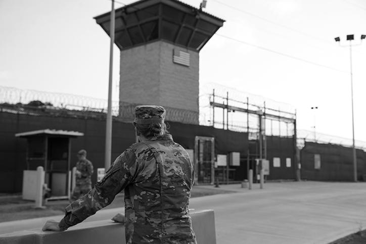 Outside Camp VI, the communal cell prison managed by the Joint Task Force at Guantanamo. Obama...