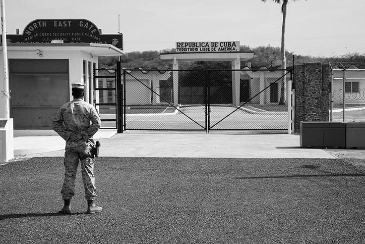 The border of Naval Station Guantanamo Bay and Cuba is overseen by the United States Marine Corp....