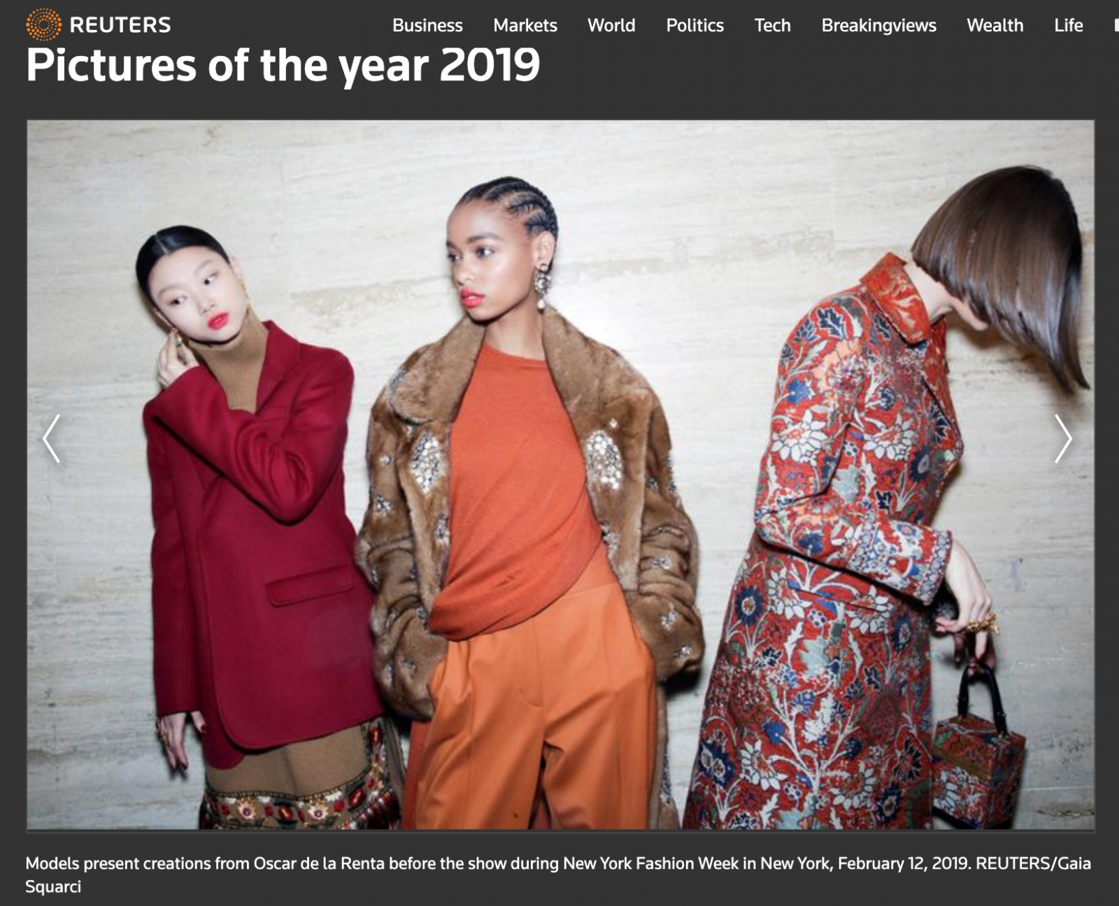 NYC Fashion Week in Reuters Pictures of the Year