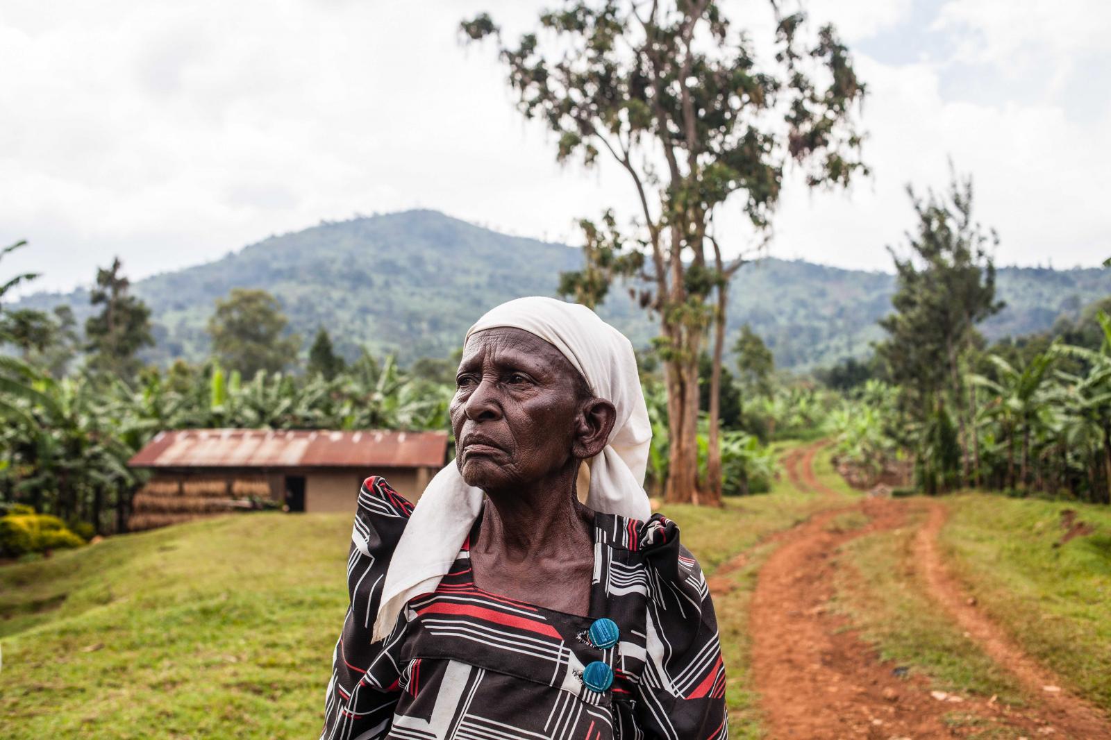 A portrait of 81-year-old Masa ... town, Bududa District, Uganda.
