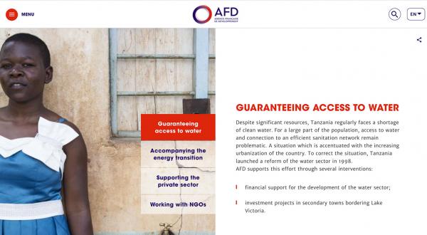 Improving Water and Sanitation Services in Tanzania, Agence FranÃ§aise de DÃ©veloppement (AFD).