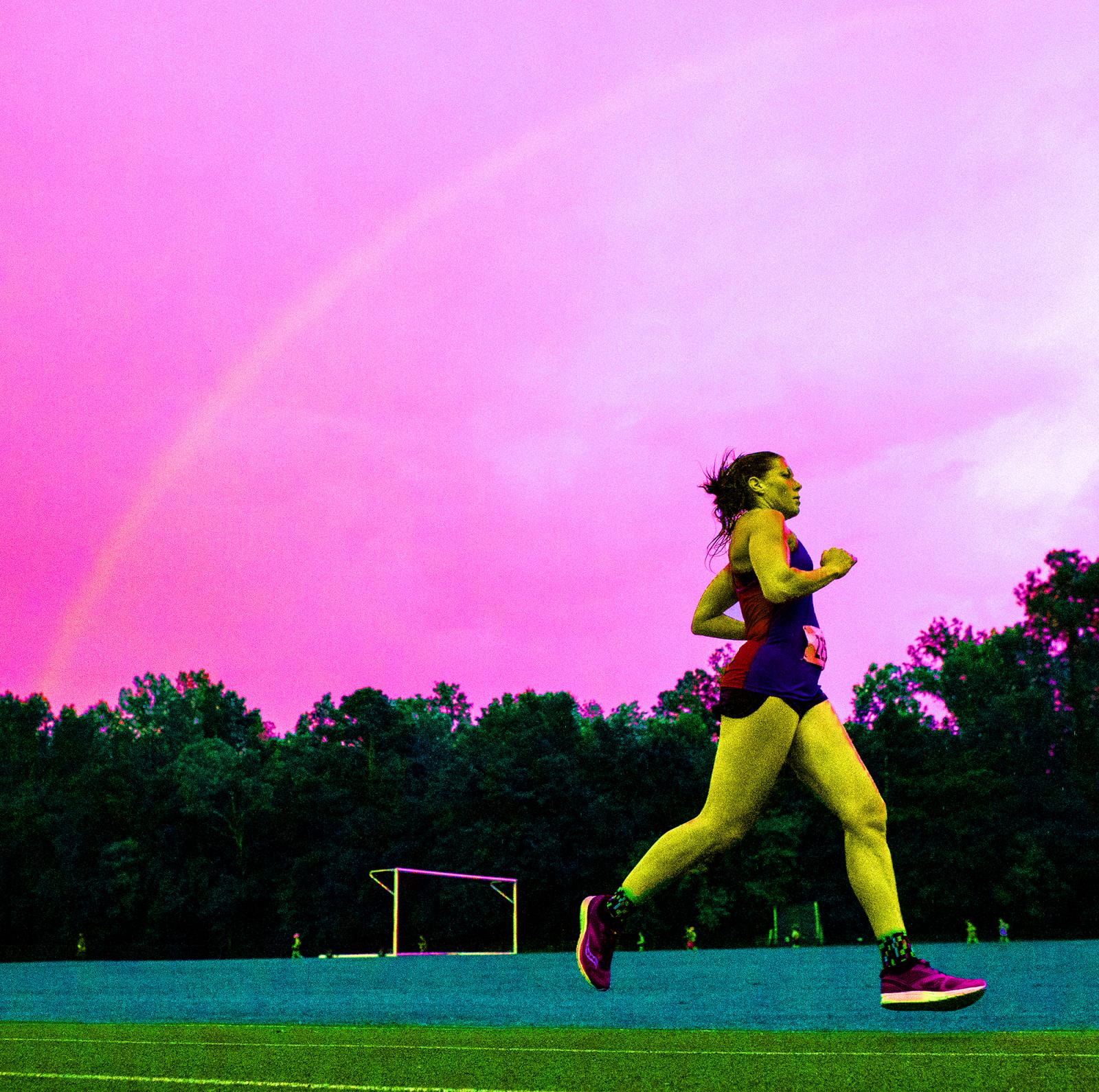 &quot;Kara Chasing Rainbows...bow came out before the finish.