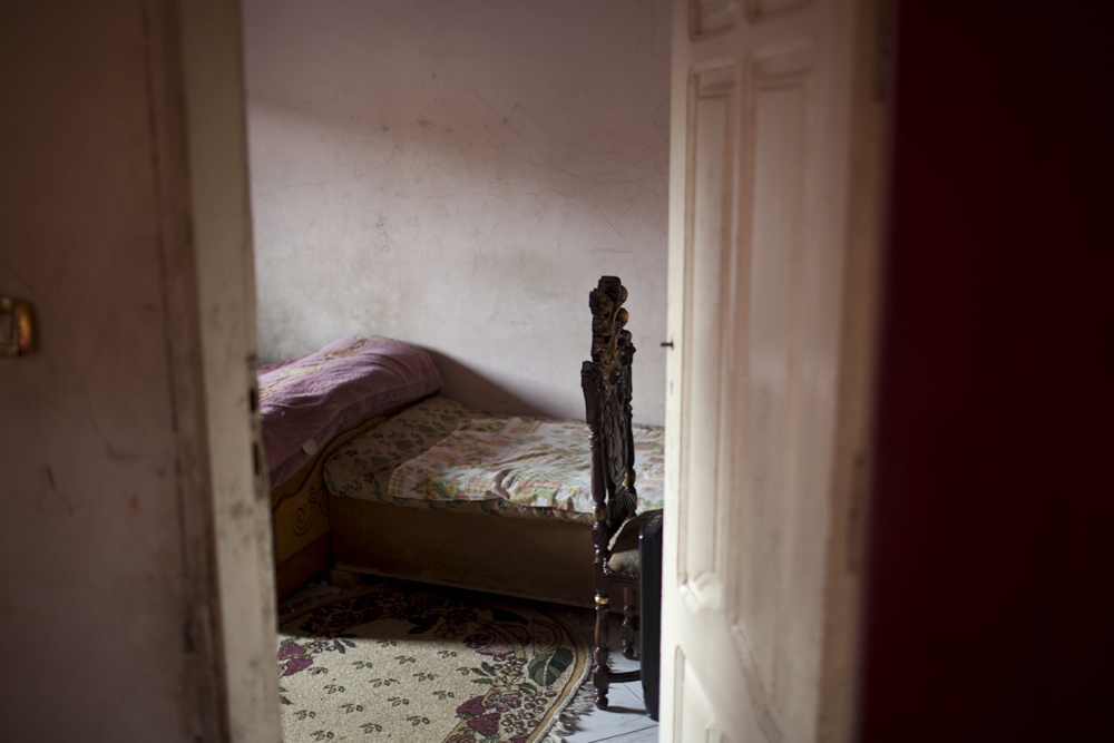The bedroom of 21 year old Moneer, a protester who was abducted in Nasr City, Apr. 9, 2011, accused of criticizing the government. He is detained inside a military prison. Moneer has endured many acts of torture, while living in an inhumane environment. Mar. 27, 2012