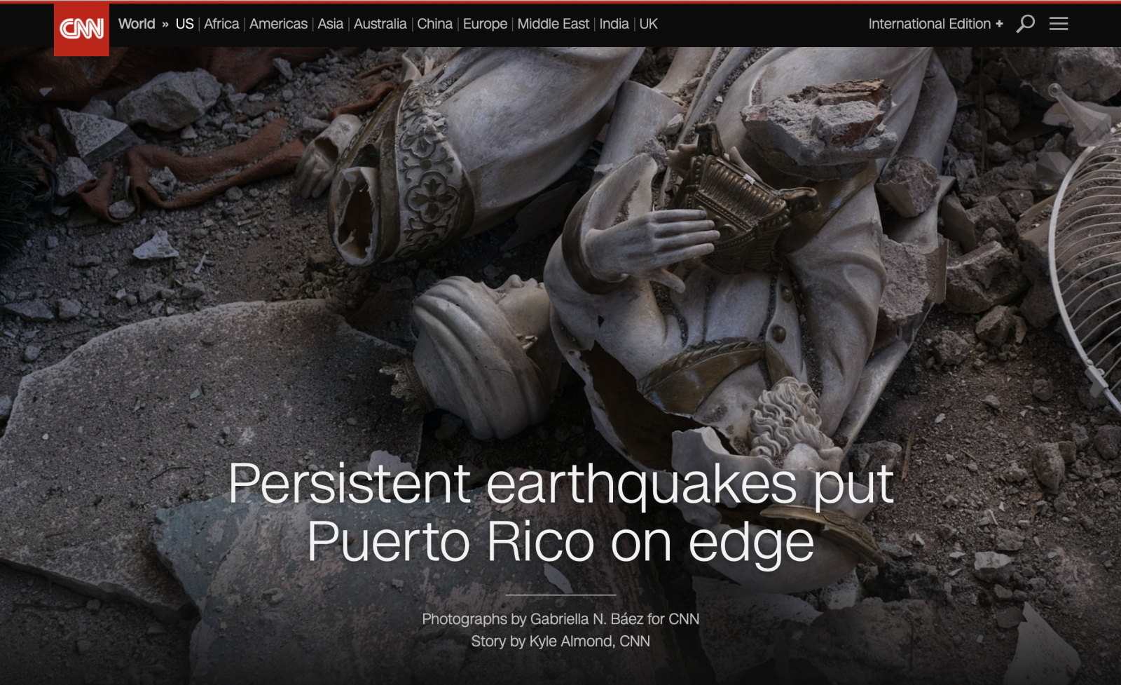 Puerto Rico Earthquakes Coverage for CNN
