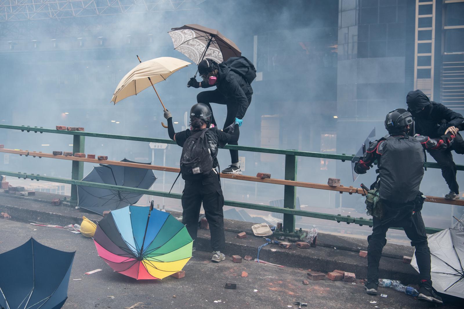 Image from The Siege of PolyU - HONG KONG, CHINA - NOVEMBER 18: Anti-government...