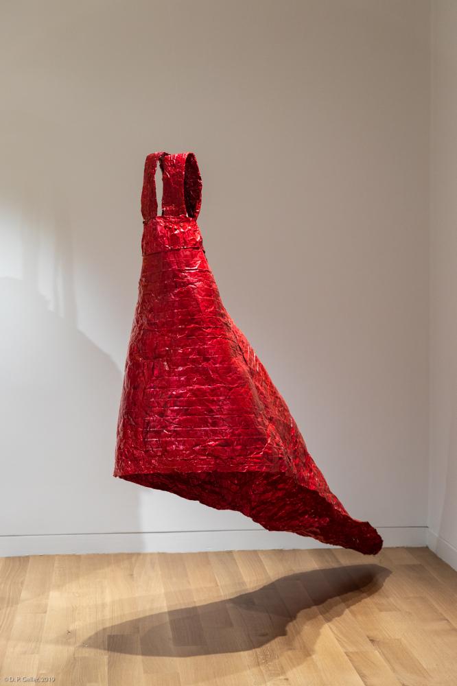 Aluminum Sculptures - Red Dress 2019 Aluminum foil, acrylic paint, paper...
