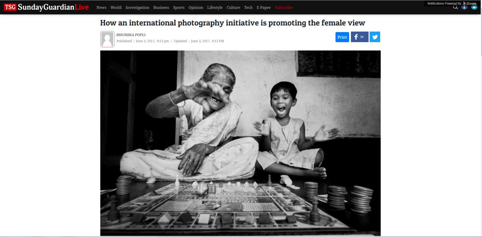 The Sunday Guardian - How an international photography initiative is promoting the female view