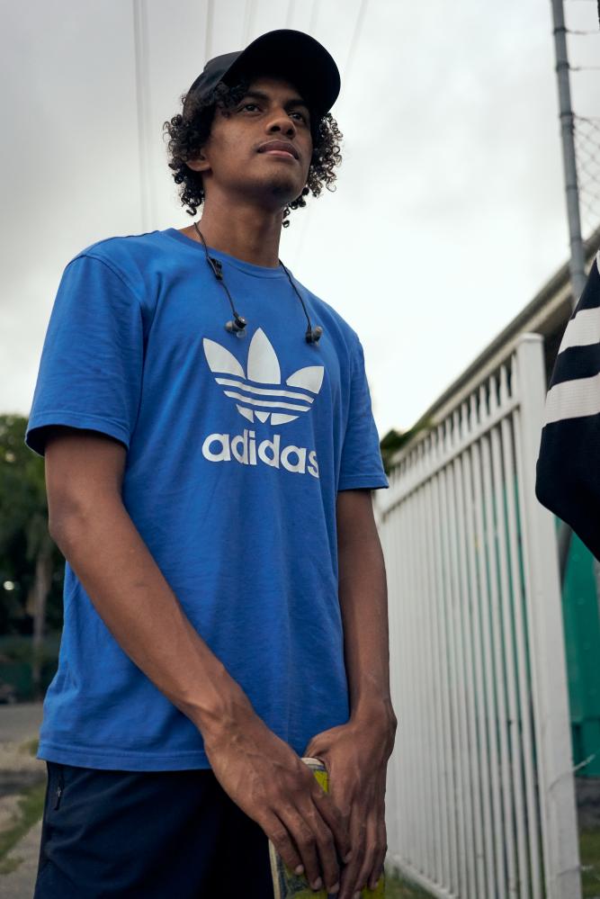 Tivon Toito'ona, age 19. O..., skateboarding for four years.
