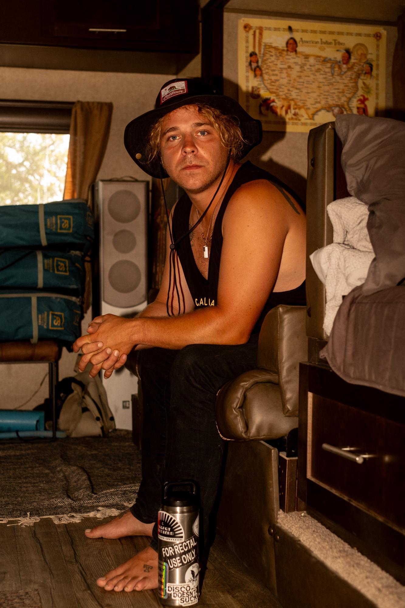 A Warm Winter (An Ongoing Journey) - A portrait of Duncan inside his RV. El Sargento, Baja...
