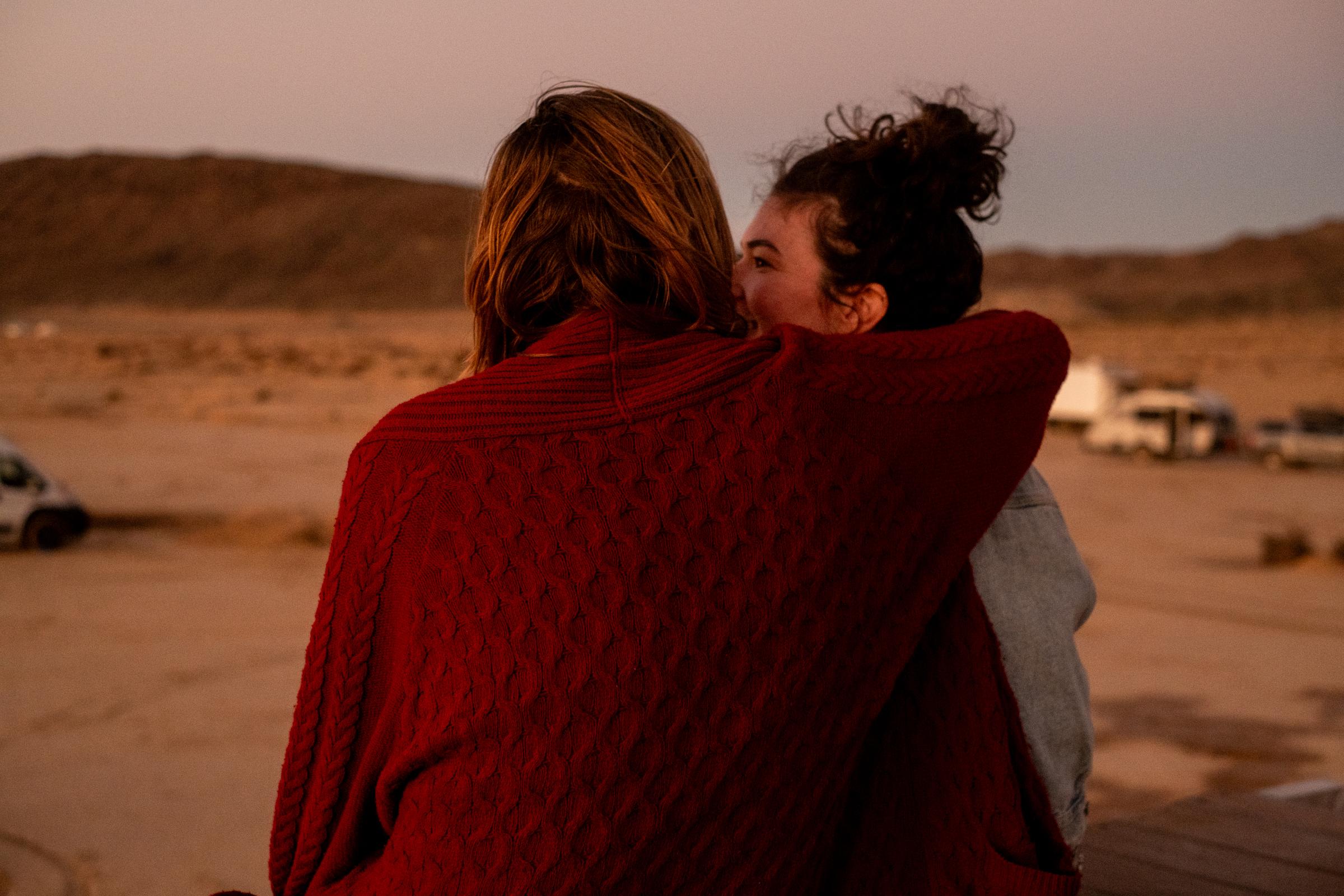 A Warm Winter (An Ongoing Journey) - Grace and Dylan. Sunfair Dry Lake, Joshua Tree, California.