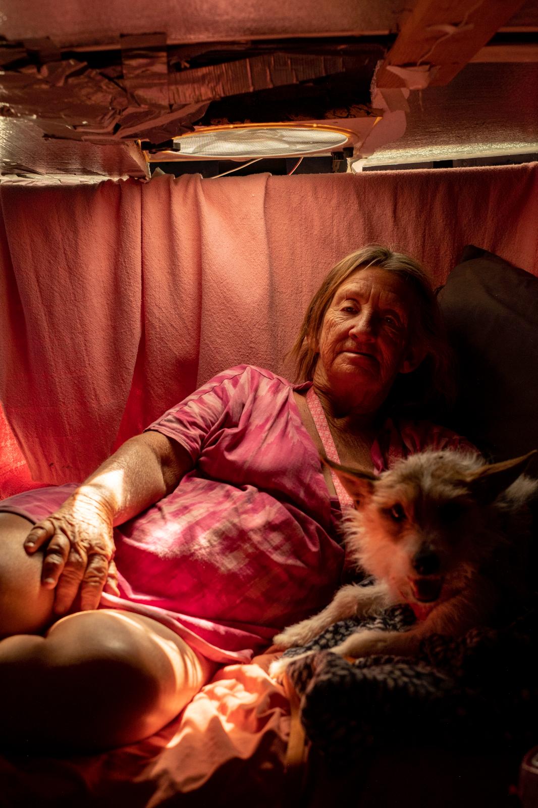 A Warm Winter (Ongoing)  - A portrait of Carrie and her dog Susy inside her van...