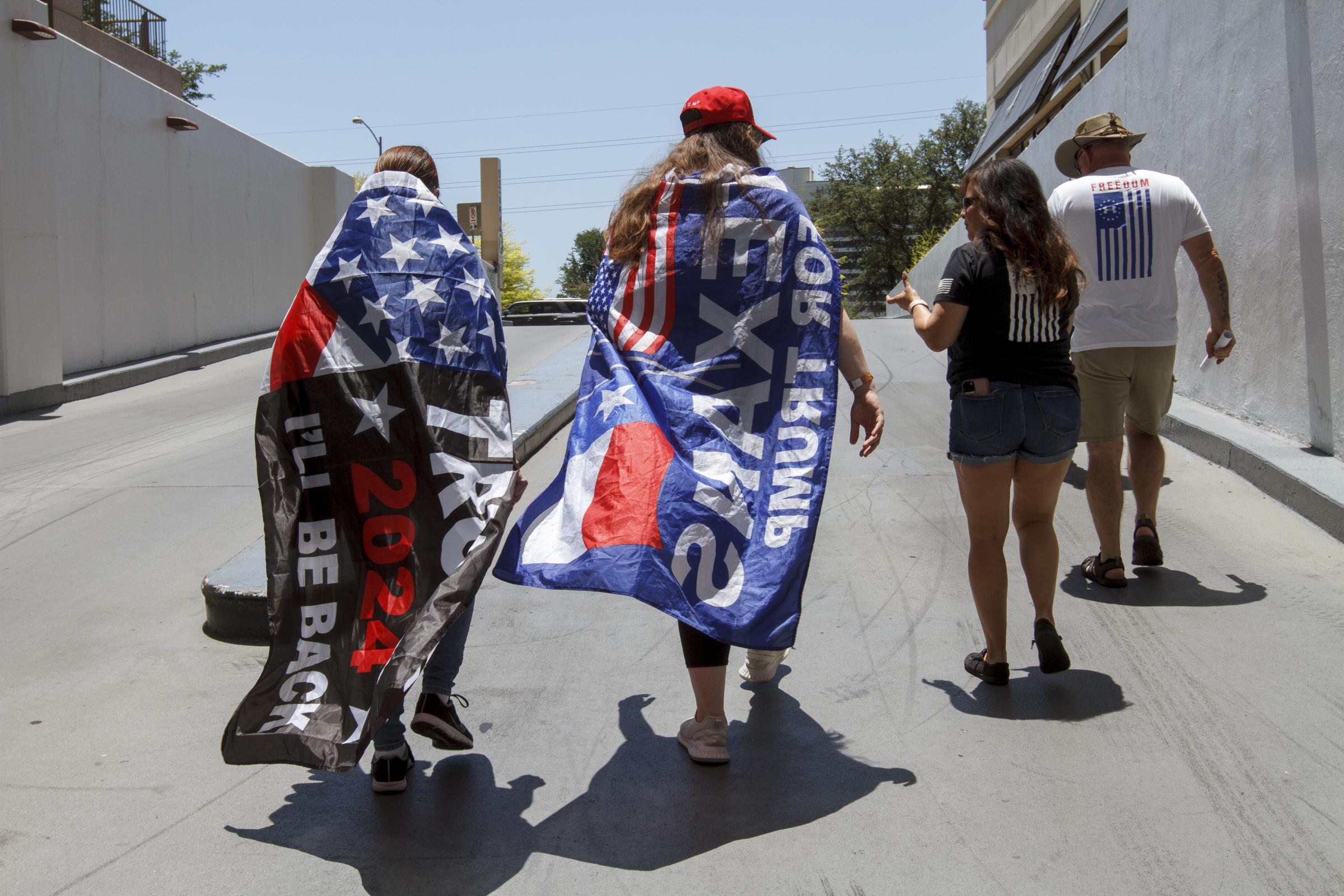 Abortion Rights Protest Austin Texas - Donald Trump’s supporters head to the Austin Convention Center for his American Freedom Tour...