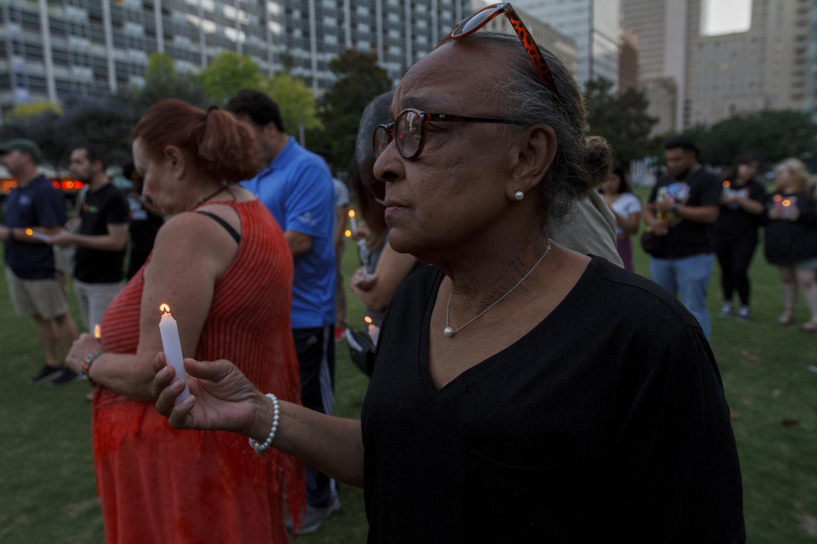 Candlelight Vigil for the Buffalo and Uvalde gun violence victims | Buy this image