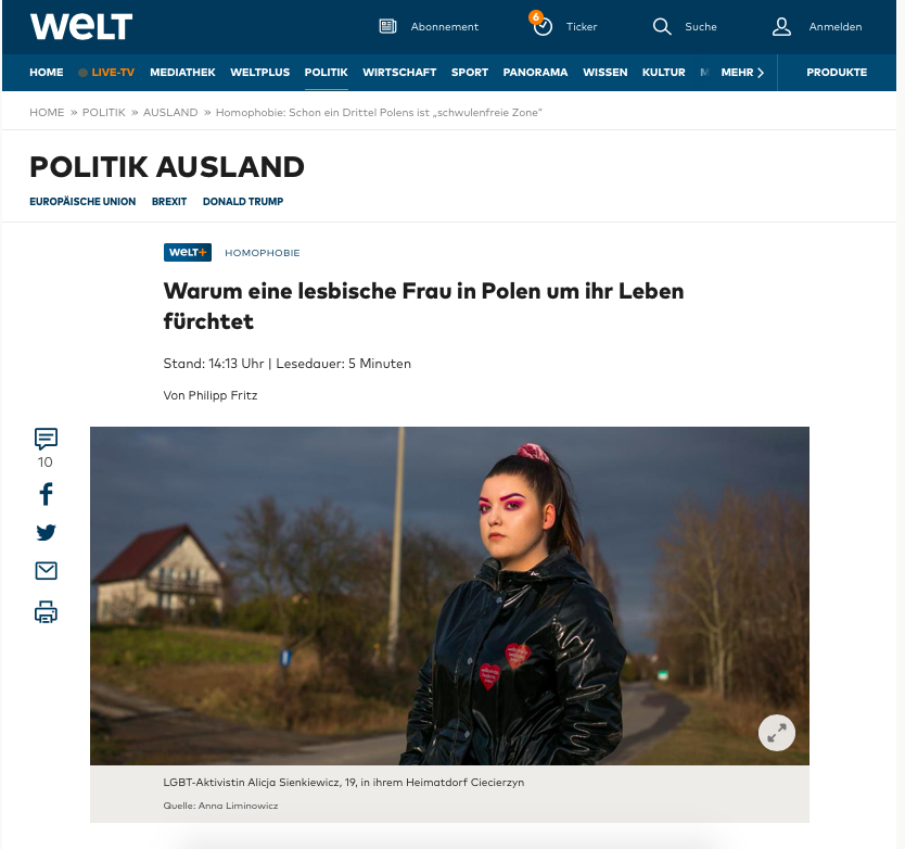 Warum eine lesbische Frau in Polen um ihr Leben fÃ¼rchtet